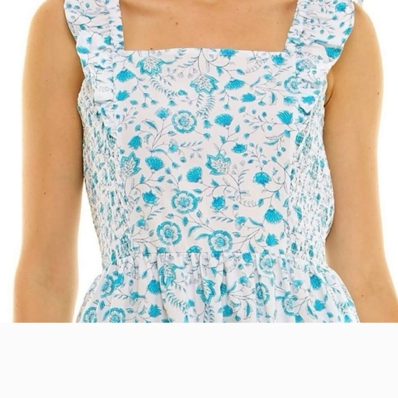 NWT Draper James Blue Floral Dress size Large - Picture 8 of 8